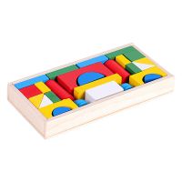 Rainbow Series Building Blocks For Children's Attention Training Color Geometry Cognition Kindergarten Early Childhood Education