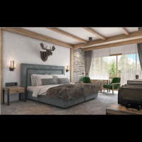 High Quality Classic Hotel Furniture Light Luxury Room Set