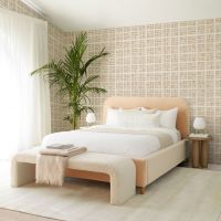 5 Star Hotel Furniture Platform Bed Simple Design Solid Wood Hotel Bedroom Beds With Headboard