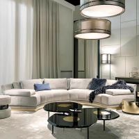 Modern Luxury C Shape Recliner Upholstered 5 Star Hotel Lobby Velvet Sectional Sofa Living Room Set Furniture Sofas