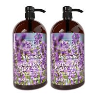 Dead Sea Collection Lavender Body Wash For Women And Men - Pack Of 2 (67.6 Fl. Oz) - Cleanses And Moisturizes Skin - With Natural Minerals And Vitamins Nourishing Skin