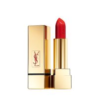 YSL small Gold Bar mouth gold Amber fine shimmer leather matte lasting