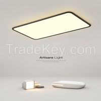 full spectrum living room lamp, rectangular ceiling lamp, ultra-thin, extremely simple, modern bedroom, new eye protection lamp in 2022