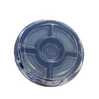Round Disposable Sushi Tray Takeaway Box Food Plastic Container With 5 Compartments