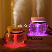 New Ice Flower Glass USB Humidifier Large Capacity Desktop Hydration H