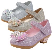 Kids Girls Heels Youth Princess Dress Shoes Party Wedding Shoes