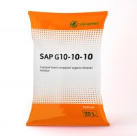 Compound organic-mineral pelleted fertilizer SAP G10-10-10
