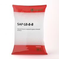 Compound organic-mineral pelleted fertilizer SAP G8-8-8