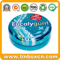 Round mint gum tin