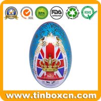 Decorative metal egg tins