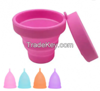 Custom Women Silicone Ladies Silicone Menstrual Foldable Sterilizer Co