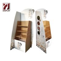 Quality goods good cardboard counter display stand for bracelet glossy varnish retail factory beauty products stands