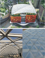 Etfe Cushion Roof Tensile Membrane