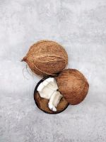 semi husked coconut