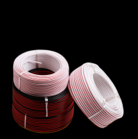 Pvc Insulated Cord Twin Flat Wire Conductor Cu/cca Red-black/transparent Speaker Cable Wire
