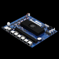 Embedded Computer Motherboard With Intel Atom D525 Processor Rj 45 Gpio 6*gbe Lan For Network Pc