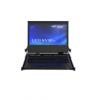 17.3 Inch HDMI LCD KVM Switch 8 Port + 8-pack Cables, MT-VIKI 8x1 LCD KVM Console 1U Rack LCD KVM Switch