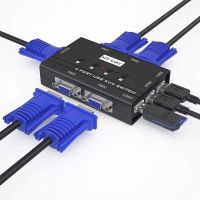MT-VIKI Hot Sale VGA Kvm Switch Usb 4 Port for Desktop, 4 Port Selector Box Vga Usb Kvm Switch