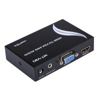 1080p Digital to Analog Adapter Compatible with HDCP HDMI to VGA Audio Converter for PC to TV TV to Projector