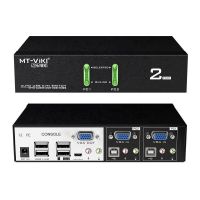 Mt-Viki 1920*1440 Auto 2 Port Audio Stereo Usb Kvm Switch Vga With Mike and Usb Hub Port