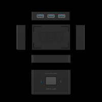 USB 3.0 Bidirectional Print KVM Switcher, MT-VIKI Selector Box  2 in 1 Out or 1 in 2 Out