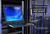17" LCD KVM Drawer 8 Port VGA + 8-pack Cables, MT-VIKI 17 Inch 1U Rack Mount KVM Switch Console 8x1