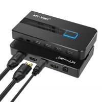 Hotkey Switch 4K 60Hz HDMI KVM Switch 2 Port + 2 Cables, MT-VIKI 2 Computer 1 Monitor 2 Port KVM Switch HDMI 2 in 1 Out