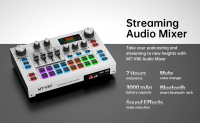 Digital Live Streaming Audio Mixer with LCD Gaming Bar, Live Sound Card with Bluetooth, 48V Phantom Power