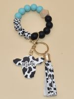 Silicone Beads Bracelet Keychain For Women