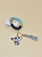 Silicone Beads Bracelet Keychain For Women