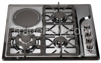 4 Burners Built In Stainless Steel Gas +electric Hob