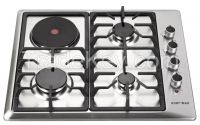 4 Burners Built In Stainless Steel Gas +electric Hob