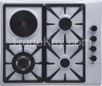 4 Burners Built In Stainless Steel Gas +electric Hob