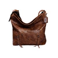Fashion Retro Shoulder Bag High Quality Crossbody Faux Leather Large Capacity Bucket Bag Long Strap Stylish Work Travel All-match Sling Bag
