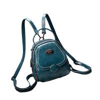 New Fashion Refreshing Cute Multifunction Leather Sling Bag Multi Pockets Retro Backpack High Quality Large Capacity Long Strap Personalized