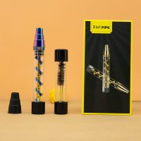 Wholesale 3in1 Pipe Glass Blunt Dry Herb Pipe Twisty Glass Smoking Pipe Pipas