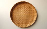 round bamboo wall art