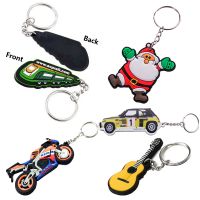 Custom promotional keychains 2d 3d anmie pvc keyring rubber keychains for gift