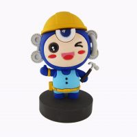 Custom promotional keychains plastic rubber keyring 3D anmie pvc rubber keychain for gift