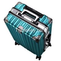 Silent Wheel Shock-resistant Pc Material Aluminum Alloy Frame Suitcase