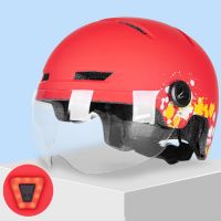 Bicycle helmet with Shield Led light from OEM helmet factory 