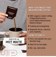Factory Mushroom Coffee With 6 Superfood Lions Mane Reishi Chaga One Cup Organic Instant Coffee