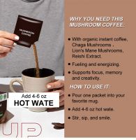 Oem Mushroom coffee private label focus memory instant powder organic healthcare mushroom coffee