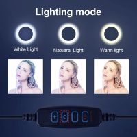 10 Inch 26cm Photography Video Light With 2.1cm Tripod Stand Cell Phone Holder For Live Stream Led Selfie Ring Light