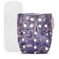 IMPROVUS ADJUSTABLE CLOTH DIAPER WITH INSERT PACK OF 2 ( PURPLE COLOR)