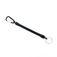 Climbing Button Carabiner Anti-Lost Spring Rope Multi-Function Tool Fishing Gear Protective Rod Connecting Rope for Fishing Rod