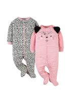 Gerber Childrenswear 2-pack Baby Girls Leopard Sleep N Plays