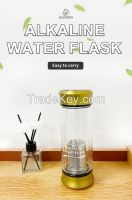 Mineral stone ionizer glass cup portable alkaline ionized water bottle