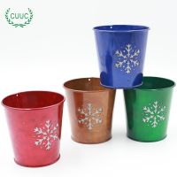 Galvanized Garden Planter Flower Pot for Christmas Decoration