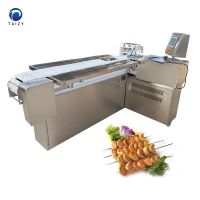 automatic kebab skewer wearing machine Meat threading machine for BBQ